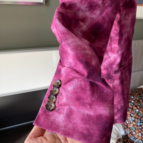 Cinc a Sept Tie Dye Blazer in Red Purple US2 - R232 - Picture 5 of 9